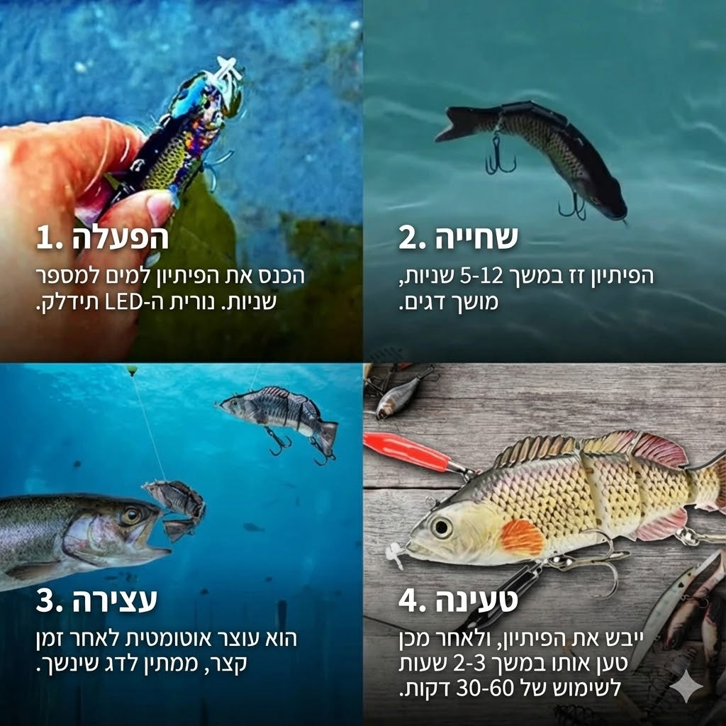 פתיון דג רובוטי שוחה אוטומטית